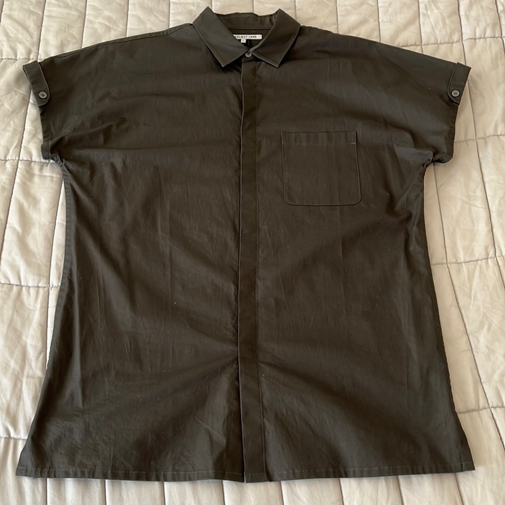 Helmut Lang Button Front Short Uni Sleeve Shirt